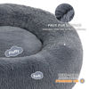 Picture of Bedsure Calming Dog Bed for Extra Large Dogs - Donut Washable Large Pet Bed, 45 inches Anti-Slip Round Fluffy Plush Faux Fur Dog Bed, Fits up to 125 lbs Pets, Grey