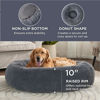 Picture of Bedsure Calming Dog Bed for Extra Large Dogs - Donut Washable Large Pet Bed, 45 inches Anti-Slip Round Fluffy Plush Faux Fur Dog Bed, Fits up to 125 lbs Pets, Grey