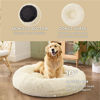 Picture of Bedsure Calming Dog Bed for Extra Large Dogs - Donut Washable Large Pet Bed, Anti-Slip Round Fluffy Plush Faux Fur Dog Bed, Fits up to 125 lbs Pets, Oat Milk, 45 inches