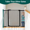 Picture of BABELIO 36 Inch Tall Metal Baby Gate, 29-48" Auto Close Pressure Mounted Dog Gate for Stairs、Doorways & Hallway, Easy Walk Thru Pet Gate, Child Gate with 2*Y Spindle Rods,Black