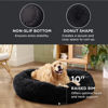 Picture of Bedsure Calming Dog Bed for Extra Large Dogs - Donut Washable Large Pet Bed, 45 inches Anti-Slip Round Fluffy Plush Faux Fur Dog Bed, Fits up to 125 lbs Pets, Black