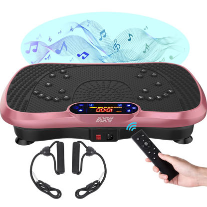 Picture of AXV Vibration Plate Fitness Platform Exercise Machine Vibrating Lymphatic Drainage Shaking Full Body Shaker Workout Vibrate Stand Shake Board Sport Gym for Weight Loss Fat Burner for Women Men