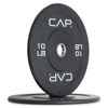 Picture of CAP Barbell Budget Olympic Bumper Plate Set with White Logo, Black, 10 lb Pair