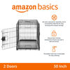 Picture of Amazon Basics Durable,Foldable Metal Wire Dog Crate with Tray, Double Door, 30 Inches, Black