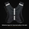 Picture of ZELUS Weighted Vest, 6lb/8lb/12lb/16lb/20lb/25lb/30lb Weight Vest with Reflective Stripe for Workout, Strength Training, Running, Fitness, Muscle Building, Weight Loss, Weightlifting (20 lb, Black)