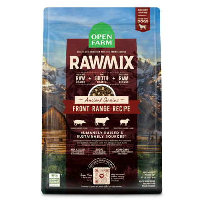 Picture of Open Farm RawMix Ancient Grains Front Range Recipe for Dogs, includes Kibble, Bone Broth, and Freeze Dried Raw, Inspired by The Wild, Humanely Raised Protein and Non-GMO Fruits and Veggies, 20 lb