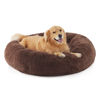 Picture of Bedsure Calming Dog Bed for Extra Large Dogs - Donut Washable Large Pet Bed, Anti Anxiety Round Fluffy Plush Faux Fur Dog Bed, Fits up to 125 lbs Pets, Brown, 45 inches