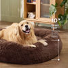 Picture of Bedsure Calming Dog Bed for Extra Large Dogs - Donut Washable Large Pet Bed, Anti Anxiety Round Fluffy Plush Faux Fur Dog Bed, Fits up to 125 lbs Pets, Brown, 45 inches