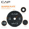 Picture of CAP Barbell Economy - Speckled Olympic Bumper Plate Set with White Logo, Black, 10 lb Pair