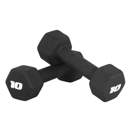 Picture of CAP Barbell Neoprene Dumbbell Weights, 10 lb Pair, Black