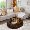 Picture of Best Friends by Sheri The Original Calming Donut Cat and Dog Bed in Lux Fur Dark Chocolate, Medium 30"