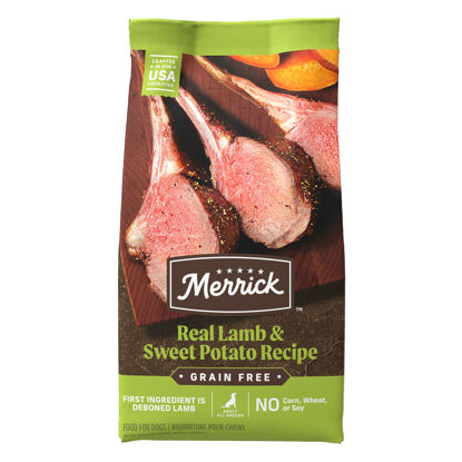 Picture of Merrick Premium Grain Free Dry Adult Dog Food, Wholesome And Natural Kibble With Real Lamb And Sweet Potato - 22.0 lb. Bag