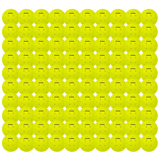 Picture of Franklin Sports Outdoor - X-40 Pickleball Balls - USA Pickleball (USAPA) Approved - 100 Bulk Pack Outside Pickleballs - Yellow - US Open Ball