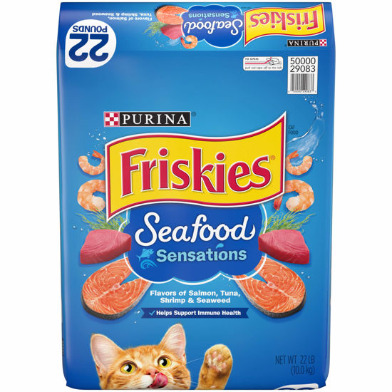 Picture of Purina Friskies Dry Cat Food, Seafood Sensations - 22 lb. Bag