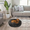 Picture of Best Friends by Sheri The Original Calming Donut Cat and Dog Bed in Lux Fur Charcoal Mink, Small 23"