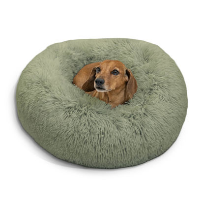 Picture of Best Friends by Sheri The Original Calming Donut Cat and Dog Bed in Shag Fur Sage, Small 23"