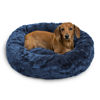 Picture of Best Friends by Sheri The Original Calming Donut Cat and Dog Bed in Lux Fur Navy, Small 23"