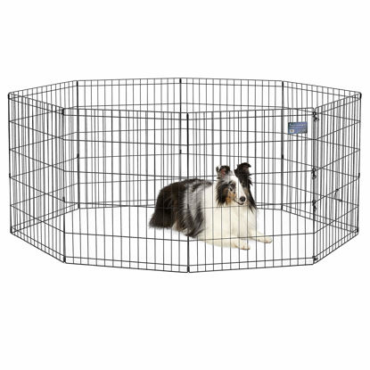 Picture of MidWest Homes For Pets Foldable Metal Dog Exercise Pen / Pet Playpen, 24'W x 30'H