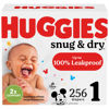 Picture of Huggies Size 1 Diapers, Snug & Dry Newborn Diapers, Size 1 (8-14 lbs), 256 Count (4 Packs of 64), Packaging May Vary