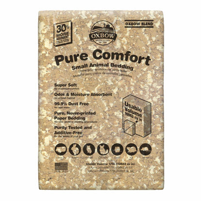 Picture of Oxbow Pure Comfort Small Animal Bedding - Odor & Moisture Absorbent, Dust-Free Bedding for Small Animals, Blend, 178 Liter Bag