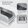 Picture of Suzzipaws Enclosed Stainless Steel Cat Litter Box with Lid Extra Large Litter Box for Big Cats XL Metal Litter Pan Tray with High Wall Sides Enclosure, Non-Sticky, Anti-Leakage, Easy Cleaning