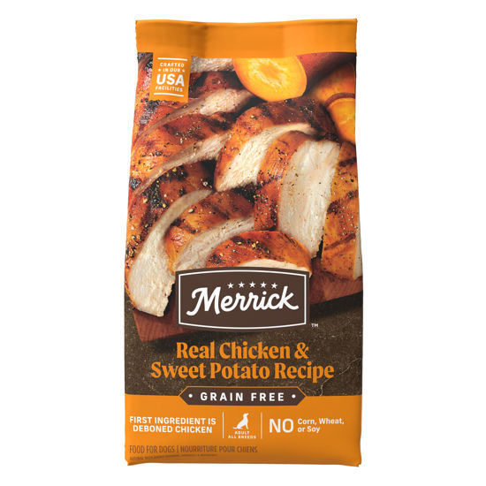 Picture of Merrick Premium Grain Free Dry Adult Dog Food, Wholesome And Natural Kibble With Real Chicken And Sweet Potato - 22.0 lb. Bag