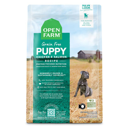 Picture of Open Farm Puppy Grain-Free Dry Dog Food, 100% Humanely Raised Meat Recipe for Puppies with Non-GMO Superfoods and No Artificial Flavors or Preservatives, 22 lbs