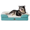 Picture of EHEYCIGA Orthopedic Dog Beds for Extra Large Dogs, Waterproof Memory Foam XXL Dog Bed with Sides, Non-Slip Bottom and Egg-Crate Foam Big Dog Couch Bed with Washable Removable Cover, Turquoise Blue