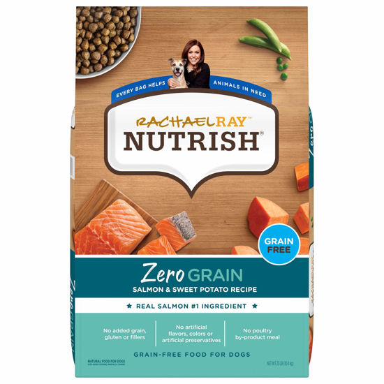 Picture of Rachael Ray Nutrish Zero Grain Dry Dog Food, Natural Dog Food with Added Vitamins, Minerals & Taurine, Salmon & Sweet Potato Recipe, 23 Pounds