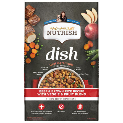 Picture of Rachael Ray Nutrish Dish Premium Natural Dry Dog Food with Added Vitamins, Minerals & Taurine, Beef & Brown Rice Recipe with Veggies, Fruit & Chicken, 23 Pound Bag