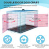 Picture of BestPet 24,30,36,42,48 Inch Dog Crates for Large Dogs Folding Mental Wire Crates Dog Kennels Outdoor and Indoor Pet Dog Cage Crate with Double-Door,Divider Panel, Removable Tray (Blue, 36")