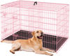 Picture of BestPet 24,30,36,42,48 Inch Dog Crates for Large Dogs Folding Mental Wire Crates Dog Kennels Outdoor and Indoor Pet Dog Cage Crate with Double-Door,Divider Panel, Removable Tray (Pink, 36")