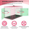 Picture of BestPet 24,30,36,42,48 Inch Dog Crates for Large Dogs Folding Mental Wire Crates Dog Kennels Outdoor and Indoor Pet Dog Cage Crate with Double-Door,Divider Panel, Removable Tray (Pink, 36")