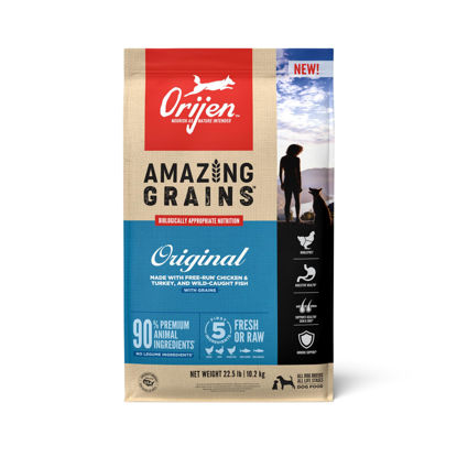 Picture of ORIJEN AMAZING GRAINS Original Dry Dog Food, High Protein Dog Food, Fresh or Raw Ingredients