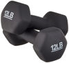 Picture of Amazon Basics Neoprene Coated Hexagon Workout Dumbbell Hand Weight, 12 pound, Set of 2, Total 24 lb, Black