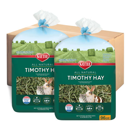 Picture of Kaytee All Natural Timothy Hay for Guinea Pigs, Rabbits & Other Small Animals, 12 Pound