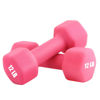 Picture of Portzon Weights Dumbbells 10 Colors Options Compatible with Set of 2 Neoprene Dumbbells Set,1-15 LB, Anti-Slip, Anti-roll, Hex Shape Pink