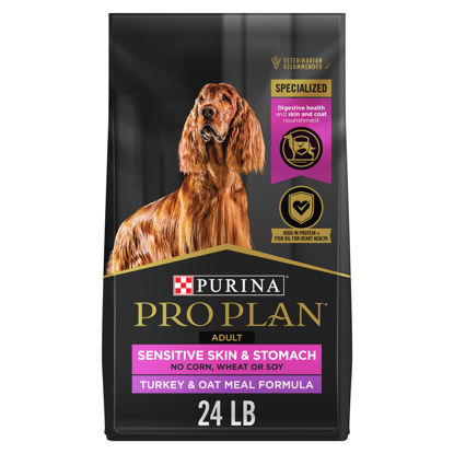 Picture of Purina Pro Plan Sensitive Skin and Stomach Wet Dog Food Pate Turkey and Oat Meal Entree - 24 lb. Bag