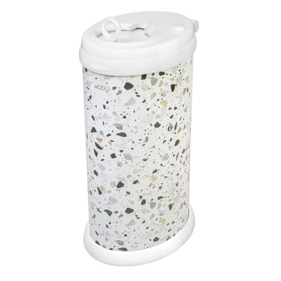 Picture of Ubbi Steel Diaper Pail, Odor Locking, No Special Bag Required, Award-Winning, Registry Must-Have, Terrazzo