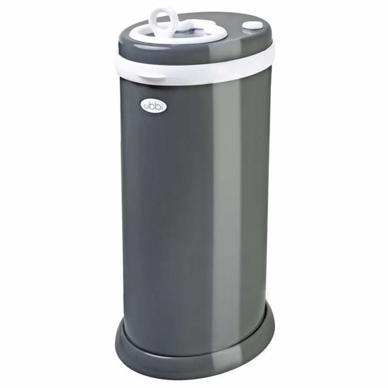 Picture of Ubbi Steel Diaper Pail, Odor Locking, No Special Bag Required, Award-Winning, Registry Must-Have, Slate