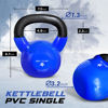 Picture of Yes4All 25 lb - Pair Kettlebell Vinyl Coated Cast Iron - Great for Dumbbell Weights Exercises, Hand and Heavy Weights for Full Body Workout Equipment Push up, Grip Strength Training, Blue