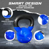 Picture of Yes4All 25 lb - Pair Kettlebell Vinyl Coated Cast Iron - Great for Dumbbell Weights Exercises, Hand and Heavy Weights for Full Body Workout Equipment Push up, Grip Strength Training, Blue