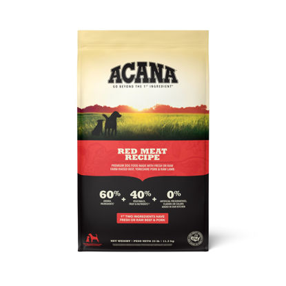 Picture of ACANA Grain Free Dry Dog Food, Red Meat Recipe, 25lb