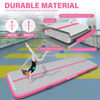 Picture of Air Mat Tumble Track Gymnastics Tumbling Mat Inflatable Floor Mats With Electric Air Pump for Home Use/Tumble/Gym/Training/Cheerleading/Parkour/Beach/Park/Water (pink, 9.84)