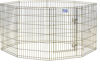 Picture of MidWest Homes for Pets Foldable Metal Dog Exercise Pen / Pet Playpen, Gold zinc w/ door, 24'W x 36'H, 1-Year Manufacturer's Warranty