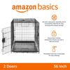 Picture of Amazon Basics - Durable, Foldable Metal Wire Dog Crate with Tray, Double Door, 36 x 23 x 25 Inches, Black