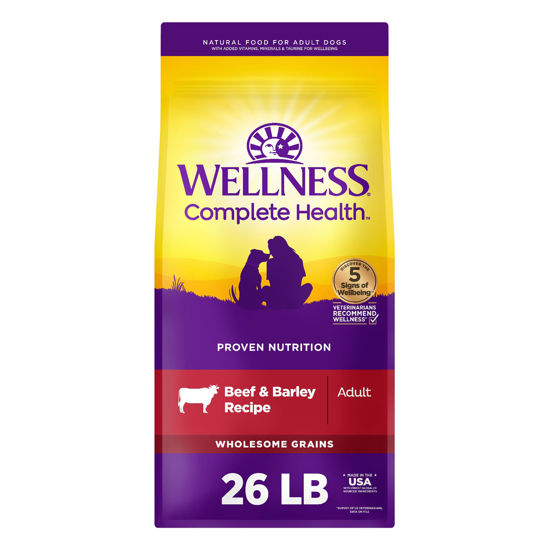 Picture of Wellness Complete Health Adult Dry Dog Food, Beef & Barley Recipe, 26 Pound Bag