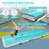 Picture of AKSPORT Air Mat Tumble Track 10ft 13ft 16ft 20ft Gymnastics Tumbling Mat Inflatable Tumble Track with Electric Air Pump for Home Use/Tumble/Gym/Training/Cheerleading (Double Mint Green, 10x3.28x0.33ft)