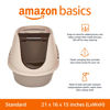 Picture of Amazon Basics No-Mess Hooded Cat Litter Box, Standard, Multicolor, 21 in x 16 in x 15 in