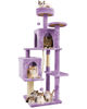 Picture of TSCOMON 58 Inch Cat Tree Cat Tower for Indoor Cats Tall Cat Condos Scratching Post with Hanging Toy Cat Furniture for Kitten Pets Play, Purple